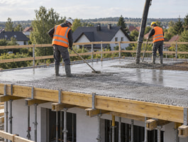 Betonowanie stropu domu