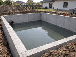 Zbiornik wykonany z betonu wodoszczelnego